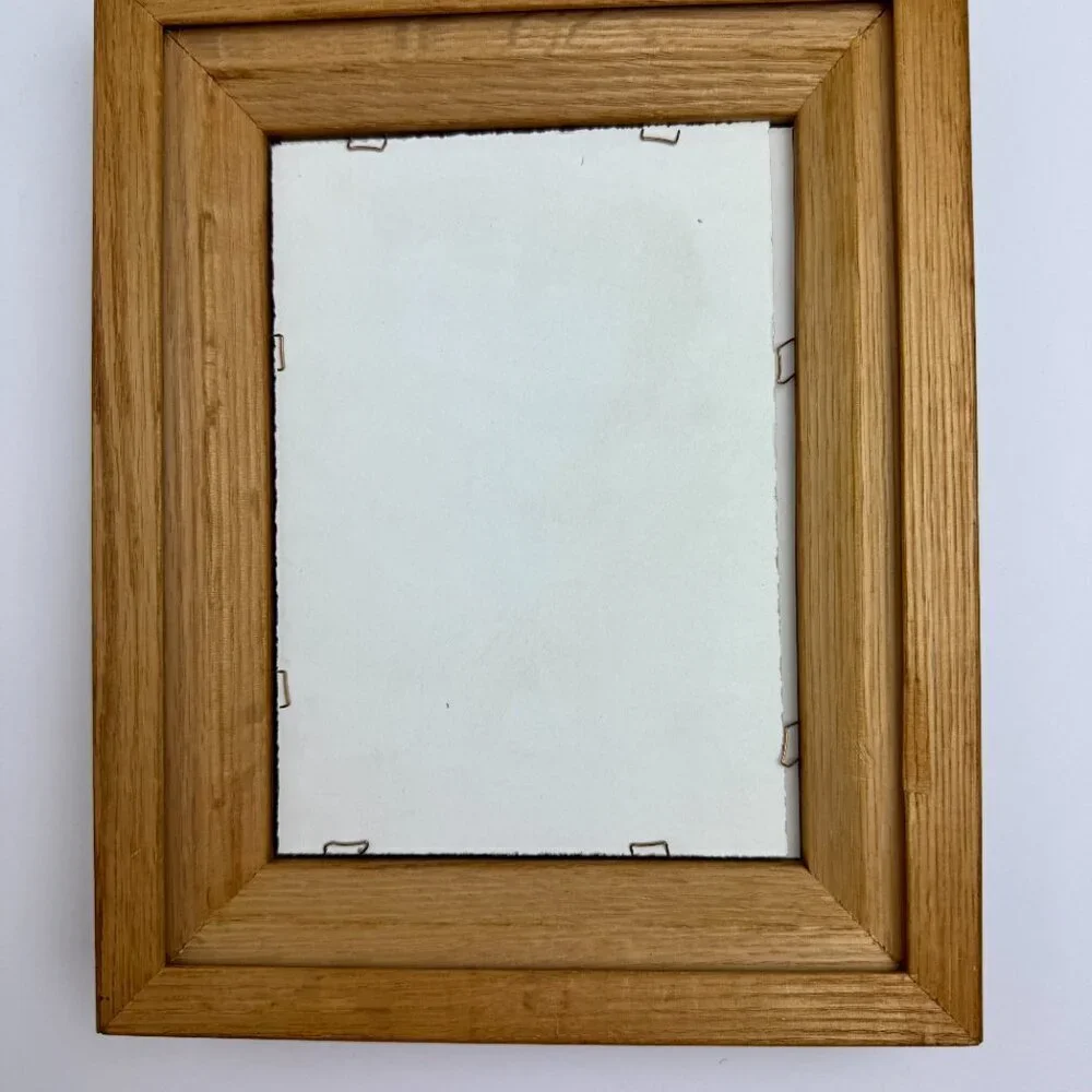 Vintage Artist Andres Orpinas Art Print Birds Wood frame